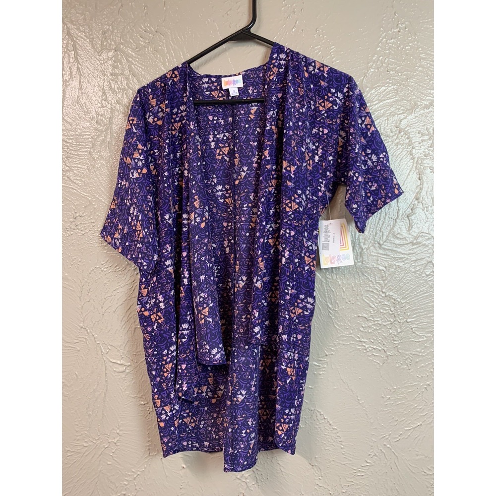 Lularoe‎ Bianca Kimono Cardigan Open Front Pink Purple Size 3